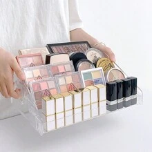 4層壓克力指甲油整理盒,透明指甲油展示架,化妝品,香水和太陽眼鏡桌面支架,精油收納架(4層) - 無色 - 查看 3