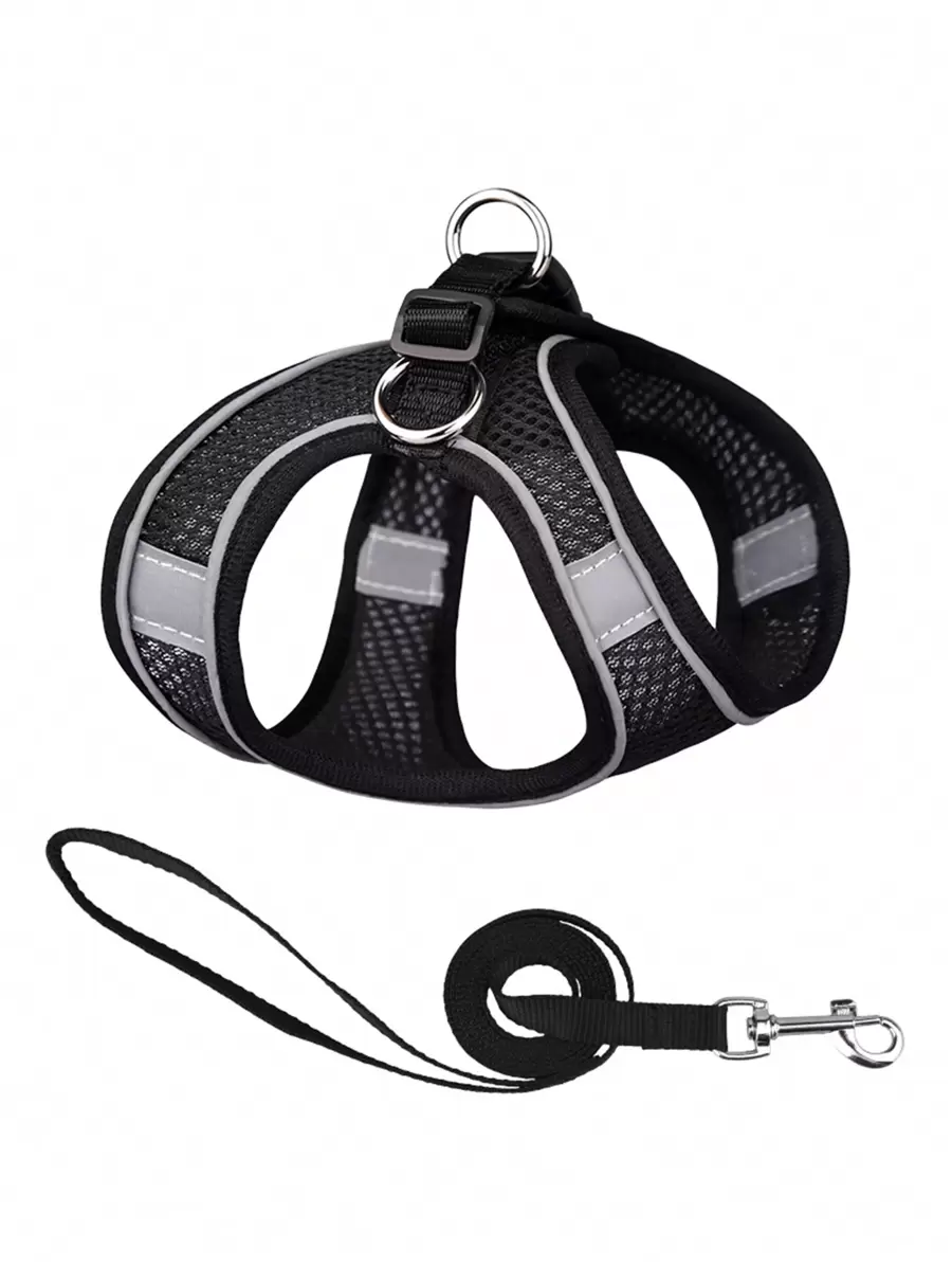 1pc Reflective Breathable Vest-style Chest & Back Strap For Small And Medium-sized Pets