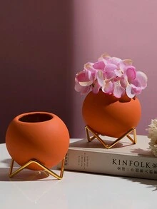 1 Pieza Creativo Mini Jarrón De Flores, Decoración Del Hogar - Rosa Fucsia - Ver 2