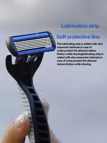 2 Handle + 24 Blades/ Men And Women Manual Razor 6-Layer Stainless Steel Hair Removal Shaving Blades Replaceable Shaver Head Shaving Tools - Multicolor - View 3