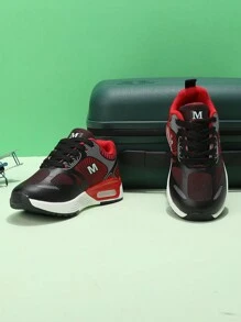 Children's Unisex Low Top Casual Sneakers With Strap, Flat Sole, Comfortable & Breathable For Walking, School, Tennis, Running - Red - View 8