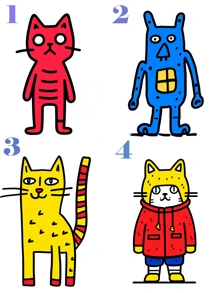 1 件艺术家怪兽猫系列兼容 Macbook 水杯笔记本电脑透明贴纸 - 彩色 - 查看 2