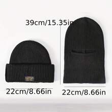 Balaklava帽子男女通用戶外防風針織帽,保暖 - 灰色 - 查看 3