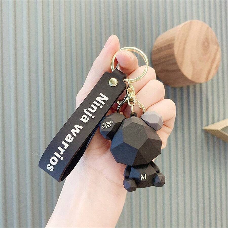 1只硅膠卡通狗鑰匙鍊掛件,手袋吊飾,禮物