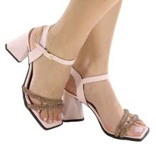 Women Heeled Sandals - 乾枯玫瑰色 - 查看 3