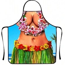 創意搞笑肌肉男廚房圍裙,防油防水,烤肉用 - 彩色 - 查看 9