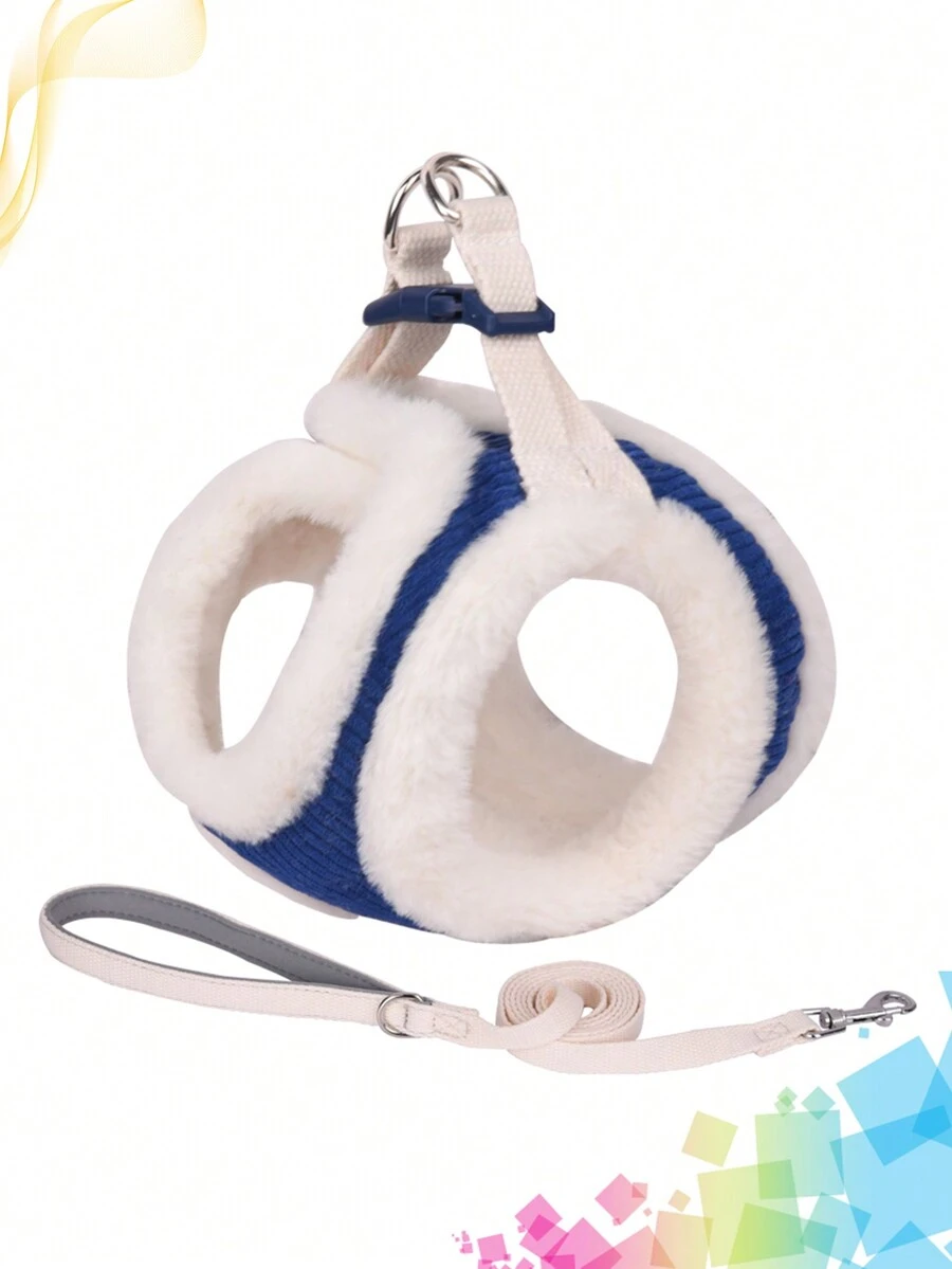 1 Miếng Mới Mùa thu & Mùa Đông Phong cách Dây nịt cho thú cưng Với Dây xích Đối với Chó Và Mèo , Áo vest Phong cách Chống Thoát khỏi Và Phù hợp Đối với Thú cưng - Màu xanh hải quân - Xem 1