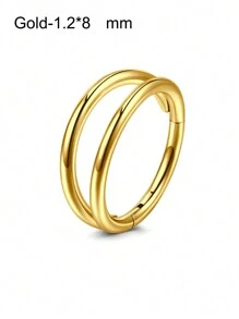 CIZME 1Pc/Set Hypoallergenic Hinged Clicker Double Hoop Nose Rings Hoop 20G 18G 16G 14G Stainless Steel Septum Jewelry Hinged Segment Ring Body Piercing Nose Hoop Lip Rings Nose Helix Cartilage Rook Earrings - Multicolor - View 21