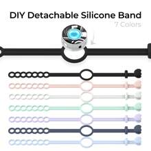 Totwoo Candy Wave Collection-Long Distance Touch Single Bracelet(Work In Pairs)-Colorful Band Bracelet, Vibration & Light Up For Love Couples Bracelet | Long Distance Relationship Gifts For Girlfriend Bluetooth Pairing Jewelry- Stay Connected Anytime, Anywhere - Black - View 4