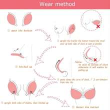 1 Paquete Sujetador Adhesivo Push Up sin espalda y sin tirantes, Sujetador Levantador Adhesivo Invisible