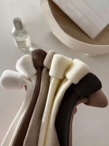 8 双随机女式冬季袜子，中筒长度，纯色 - 彩色 - 查看 4