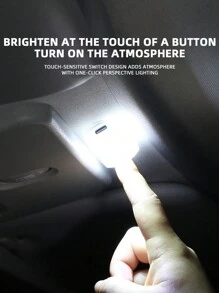 1pc Car Interior Touch Ambient Lighting - Blue Light - Blue - View 5