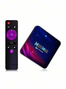 H96max V11智慧電視盒,android 11 Rk3318四核中央處理器,支援4k視頻解碼,bt 4.0媒體播放器套裝盒(歐洲版插頭)