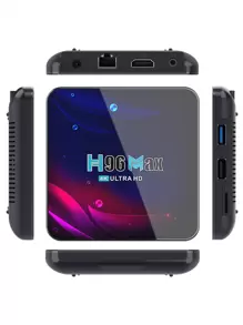H96max V11智慧電視盒,android 11 Rk3318四核中央處理器,支援4k視頻解碼,bt 4.0媒體播放器套裝盒(歐洲版插頭)