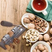 Cascanueces,pinza para nueces,quebrador de nueces manual,abridor de nueces,base de madera de escritorio y mango para herramientas de cocina,apto para nueces, cacahuetes y otros frutos secos. - Café integral - Ver 6