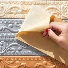 1卷自粘式3d踢腳線牆貼,防水頂角線牆邊條,裝飾性牆邊線踢腳線牆貼,適用於客廳家庭辦公室酒店 - 米色 - 查看 3