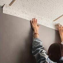 1卷自粘式3d踢腳線牆貼,防水頂角線牆邊條,裝飾性牆邊線踢腳線牆貼,適用於客廳家庭辦公室酒店 - 米色 - 查看 6