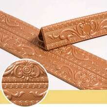 1卷自粘式3d踢腳線牆貼,防水頂角線牆邊條,裝飾性牆邊線踢腳線牆貼,適用於客廳家庭辦公室酒店 - 米色 - 查看 9