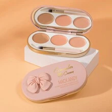 Mack Andy Bow Knot Flawless Concealer, 01#Blanco Marfil (Oculta y Ilumina la Piel, Para Tonos de Piel Claros) 02#Color Natural (Oculta y Sin Rastro, Para Tonos de Piel Amarilla) Inspiración del Empaque: El Diseño del Lazo Aporta Energía de Chica Joven y Resuelve Todos Tus Problemas de Maquillaje. [Hidratante] Textura Suave y Húmeda, No Polvorienta. [Ocultamiento] Cubre Ligeramente las Imperfecciones de Manera Agradable. Corrector Tricolor en Forma de Lazo, 2 Tipos de Corrector, Cada Uno con Sus Propias Especialidades. Aplícalo en Tu Piel, Cubriendo Diferentes Imperfecciones y Haciendo Que Tus Imperfecciones Desaparezcan. ¡Hecho a Medida Para Tu Tono de Piel! Personaliza Para Aplicar Solo o Mezclado Con Otras Texturas. Di Adiós a las Ojeras, Imperfecciones y Pecas. ¡Mezcla Bien y El Tono de Tu Piel Se Fusionará Naturalmente Con Tu Corrector, Haciéndola Lucir talla grande Clara de Una Manera Natural! ¡Disfruta de Un Aspecto Fresco Como Un Filtro Con Solo Un Toque! ¡La Textura Cremosa y S - 02 # color natural - Ver 8