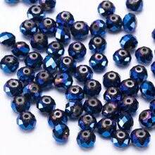 4mm、6mm、8mm 金屬色系面形水晶珠和電鍍玻璃珠,用於diy珠寶手鍊和項鍊製作 - 彩色 - 查看 8