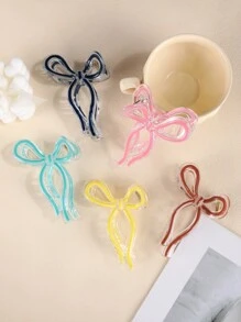 5pcs Bowknot Decor Hair Claw Clip - Multicolor - View 1