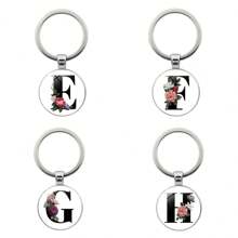 1 pezzo Ciondolo portachiavi con lettere inglesi e gemme, stile unisex alla moda, in lega metallica, accessorio per borsa/telefono, perfetto come regalo per festività, San Valentino