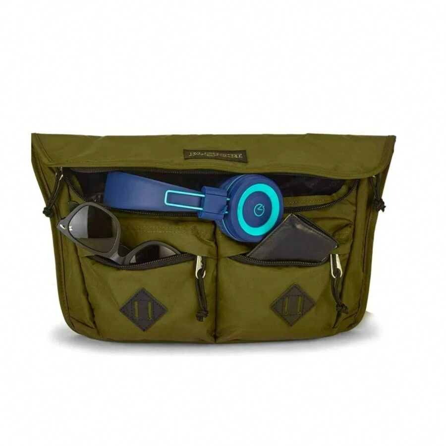 Bolsa Bandolera Jansport Para Hombre Larimer Crossbody - Verde - Ver 1