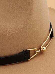 1個春/夏季戶外休閒女士遮陽帽,旅遊/度假遮陽帽,帶8字形背帶扣,y2k風格,情侶共用的無性別漏斗帽