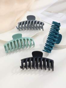 4入組11cm亞克力大髮夾,女士和女孩髮夾,霧面大髮夾,適用於厚髮,髮型配件,適用於直髮、捲髮、卷髮女士,女孩禮物,聖誕禮物,女性個人護理配件 - 彩色 - 查看 4