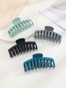 4入組11cm亞克力大髮夾,女士和女孩髮夾,霧面大髮夾,適用於厚髮,髮型配件,適用於直髮、捲髮、卷髮女士,女孩禮物,聖誕禮物,女性個人護理配件 - 彩色 - 查看 3