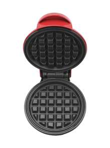 Wafflera Redonda, Mini Wafflera, Gofrera, Pequeña Wafflera Redonda - Rojo - Ver 4
