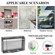 插座套,牆壁開關插座套,透明防水開關插座盒,86型插座盒,寶寶安全插座,甲板套盒 - 透明 - 查看 4