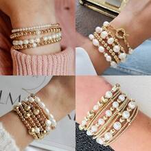 15格720pcs仿珍珠和星形間隔珠套裝,適用於diy耳環,手鍊和首飾製作 - 米色 - 查看 7