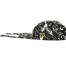 Gorros De Chef,cofias Para Cocina,único Unisex Headwrap - Blanco y Negro - Ver 2