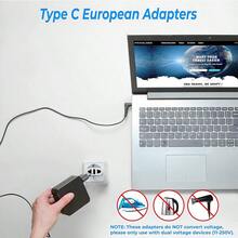 歐洲旅行插頭轉換器-美國轉歐洲電源適配器,方便的牆壁插座轉換器,歐洲轉接器,c型插頭轉接器,歐洲旅行轉換器,插針轉換器2件套裝,黑/白色 - 白色 - 查看 4