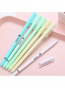 1盒莫蘭迪色調中性筆套裝,復古風格鋼筆,辦公文具,黑色原子筆,簡約學生筆,隨機顏色發貨 - 彩色 - 查看 6