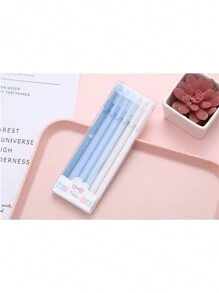 1盒莫蘭迪色調中性筆套裝,復古風格鋼筆,辦公文具,黑色原子筆,簡約學生筆,隨機顏色發貨 - 彩色 - 查看 5
