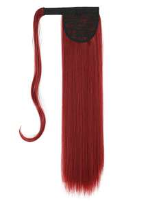 绑扎式 Bingding 马尾夹接发 22 英寸长直发一体式环绕马尾假发 适合女士女孩时尚美容时尚派对圣诞新年礼物