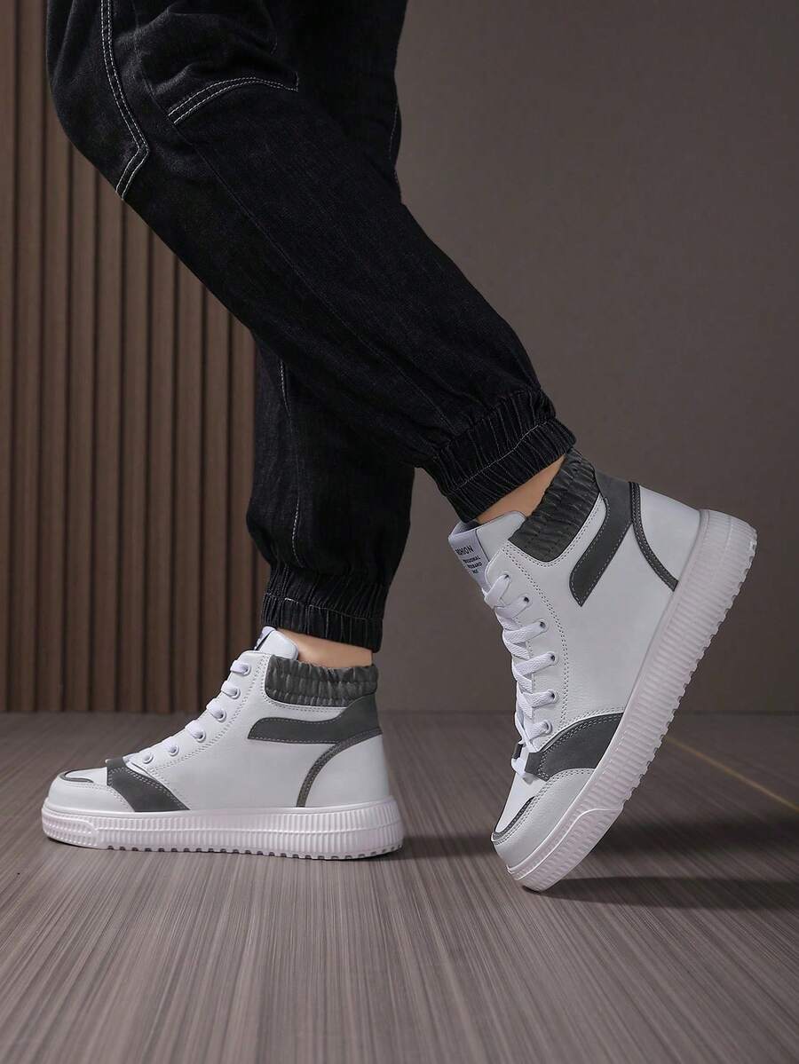 男士高帮防滑运动鞋，流行时尚休闲轻便耐磨青年舒适户外运动鞋
