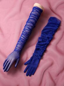 Brautschmuck, ein Paar (2 Stück) ellbogenlange Handschuhe für Hochzeit, Abschlussball, Party, Halloween