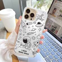 1pc Creative Fun Pattern Imd Frosted Phone Case: Shockproof And Anti-Drop Protective Cover Compatible With Apple Iphone 15/14/13/12/11/Pro/Max - Multicolor - View 2