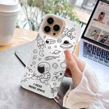 1pc Creative Fun Pattern Imd Frosted Phone Case: Shockproof And Anti-Drop Protective Cover Compatible With Apple Iphone 15/14/13/12/11/Pro/Max - Multicolor - View 5