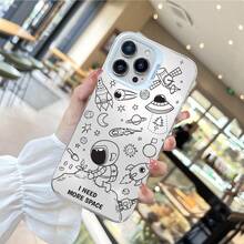 1pc Creative Fun Pattern Imd Frosted Phone Case: Shockproof And Anti-Drop Protective Cover Compatible With Apple Iphone 15/14/13/12/11/Pro/Max - Multicolor - View 1