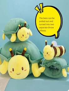 Juguete De Peluche Combinado Tortuga Y Abejorro, Peluche Suave Almohada Tortuga Grande Mejor Juguete De Regalo Para Amigo En Cumpleaños - Multicolor - Ver 6