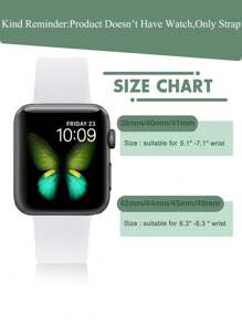 1 件白色时尚柔软硅胶运动手表表带蝴蝶扣舒适可调节防水腕带,适用于 表带 38/40/41/42/44/45/46/49 毫米,适用于 Series Ultra/SE/11/10/9/8/7/6/5/4/3/2/1,智能手表配件 - 白色 - 查看 7