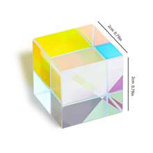 1pc Colorful Optical Glass X-Cube Prism RGB Dispersion Prism For Physics Teaching Research Decoration Art Education - AB Color - View 2