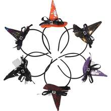 头带 6 件装帽子头带塑料发带服装装扮发饰女士派对、庆典装扮、化妆舞会节日装饰头饰