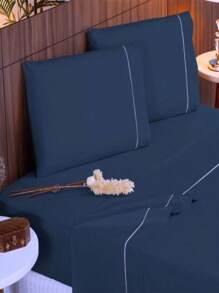 Sheet Sets with Pillowcases - 藍色 - 查看 3