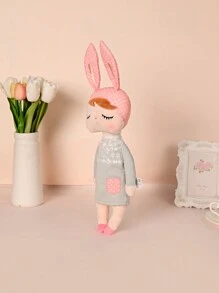 Metoo Elegant Dress Angela Fantasy Series Rabbit Flower Shaped Children Comforting Plush Toy - Grey - View 2