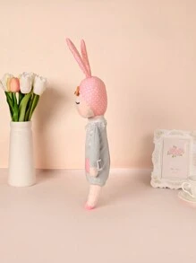 Metoo Elegant Dress Angela Fantasy Series Rabbit Flower Shaped Children Comforting Plush Toy - Grey - View 4
